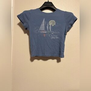Hollister Blue Graphic Tee Big Girl- size large